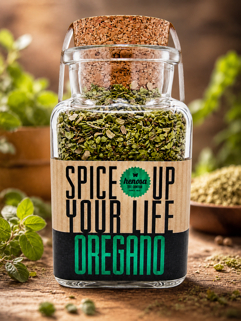 Bio Oregano im Korkenglas