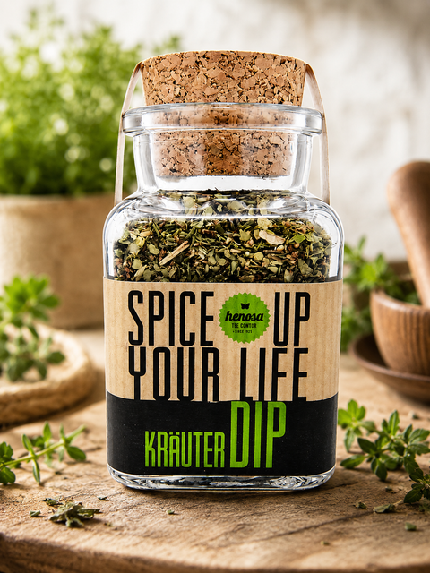 Bio Kräuter-Dip im Korkenglas