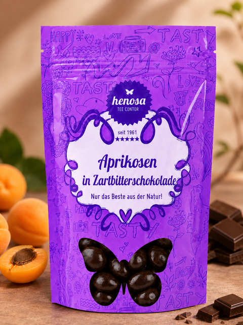 Aprikosen in Zartbitterschokolade