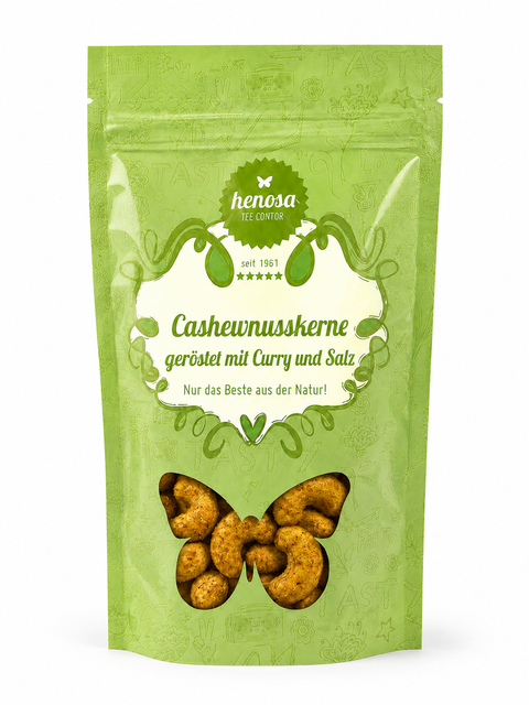 Cashewkerne geröstet mit Curry und Salz