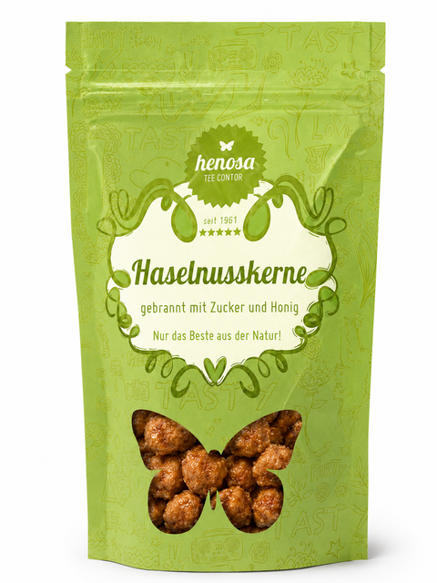 Haselnusskerne gebrannt mit Zucker und Honig