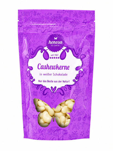 Cashewkerne in weißer Schokolade