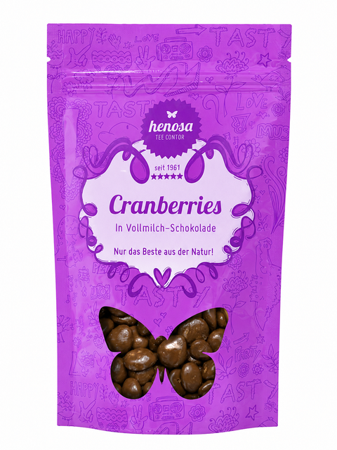 Cranberries in Vollmilchschokolade