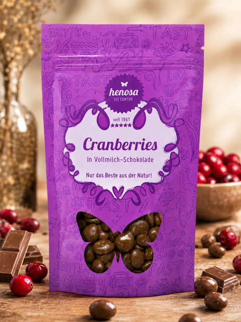 Cranberries in Vollmilchschokolade