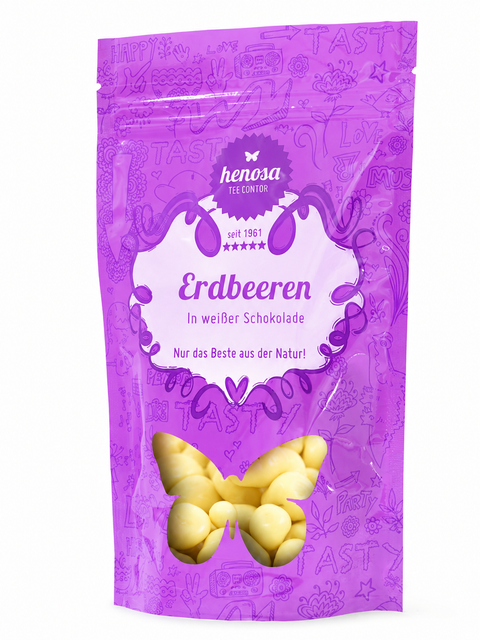 Erdbeeren in weißer Schokolade
