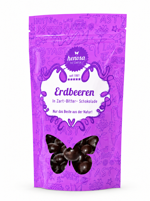 Erdbeeren in Zartbitterschokolade