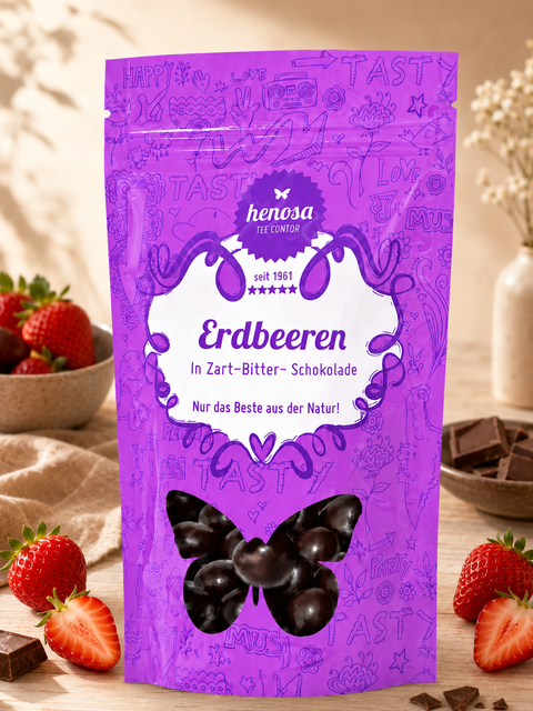 Erdbeeren in Zartbitterschokolade