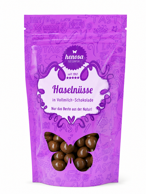 Haselnusskerne in Vollmilchschokolde