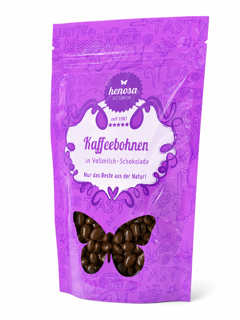 Kaffeebohnen in Vollmilchschokolade