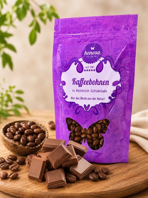 Kaffeebohnen in Vollmilchschokolade