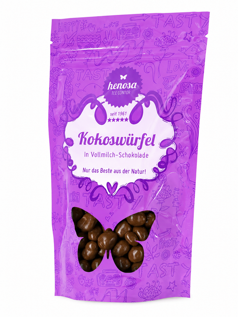 Kokoswürfel in Vollmilchschokolade