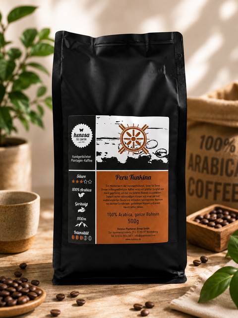 Kaffeebohnen Peru Tunkina