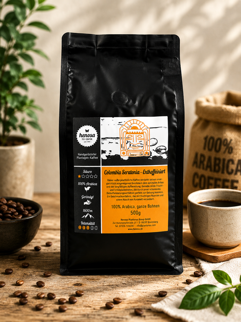 Kaffeebohnen Colombia Seratonia – Entkoffeiniert