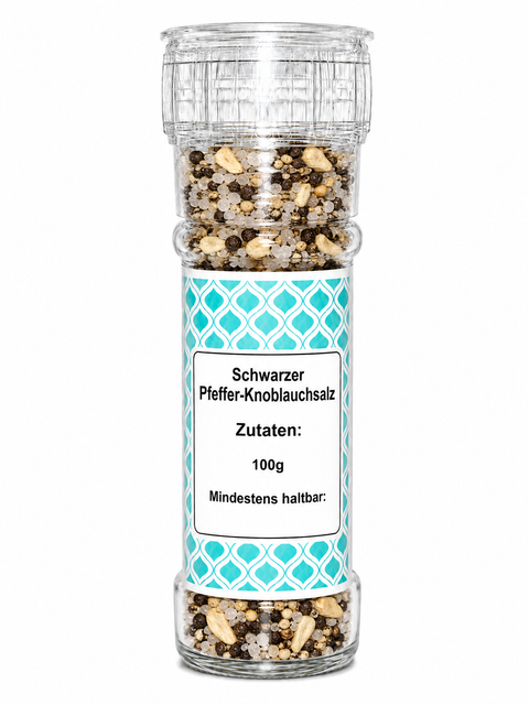 Schwarzer Pfeffer-Knoblauchsalz