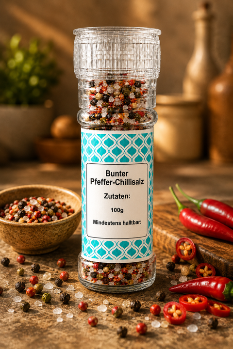 Bunter Pfeffer-Chilisalz