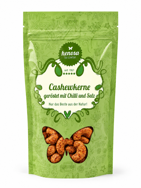 Cashewkerne geröstet mit Chili und Salz
