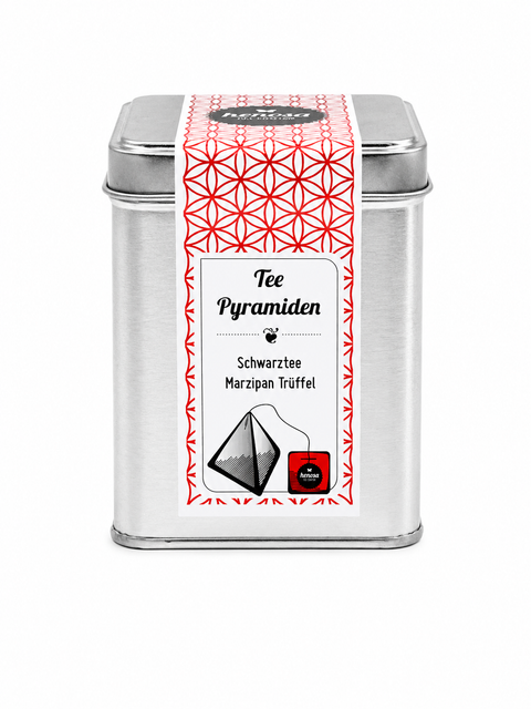 Schwarztee Marzipan Trüffel Pyramiden