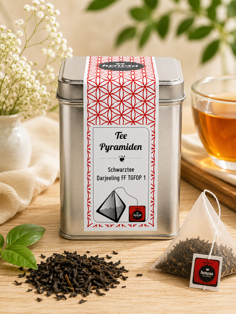 Schwarzer Tee Darjeeling Pyramiden