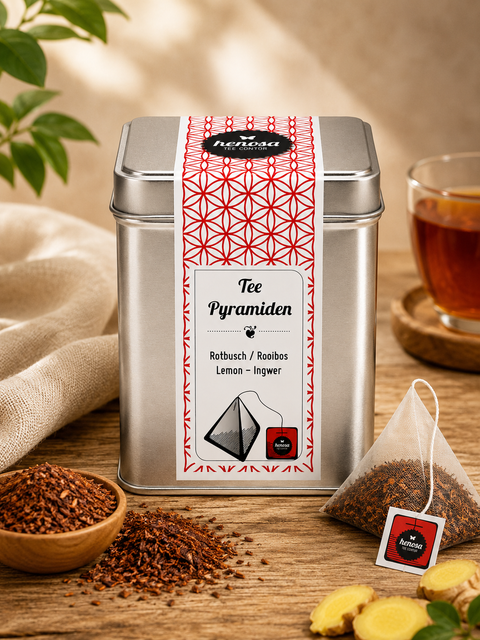 Rotbusch Lemon Ingwer Pyramiden