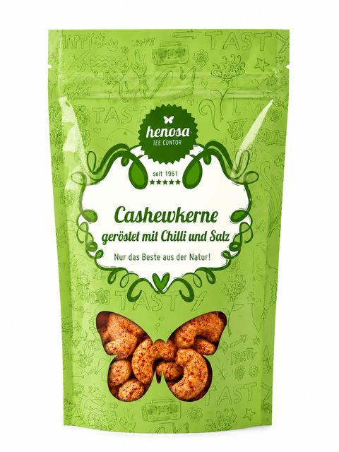 Cashewkerne geröstet mit Chili und Salz
